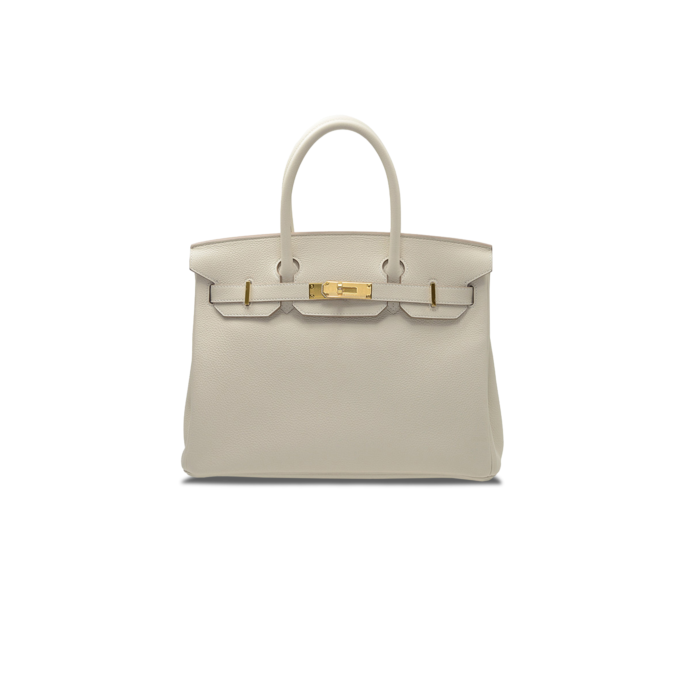 H**mes birkin 40 togo leather milkshake white gold buckle h028352ck7v (40*30*21cm)